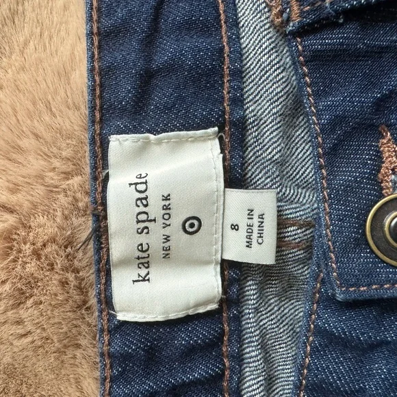 NWT Kate Spade x Target Limited Edition size 8 Dark Blue Cuffed Jeans - Picture 9 of 11